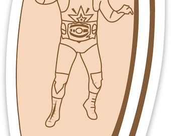 Luchador Ice Cream Sticker