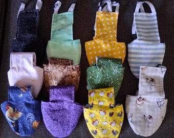 Chicken Diapers Small size with adjustable straps/waterproof pouch