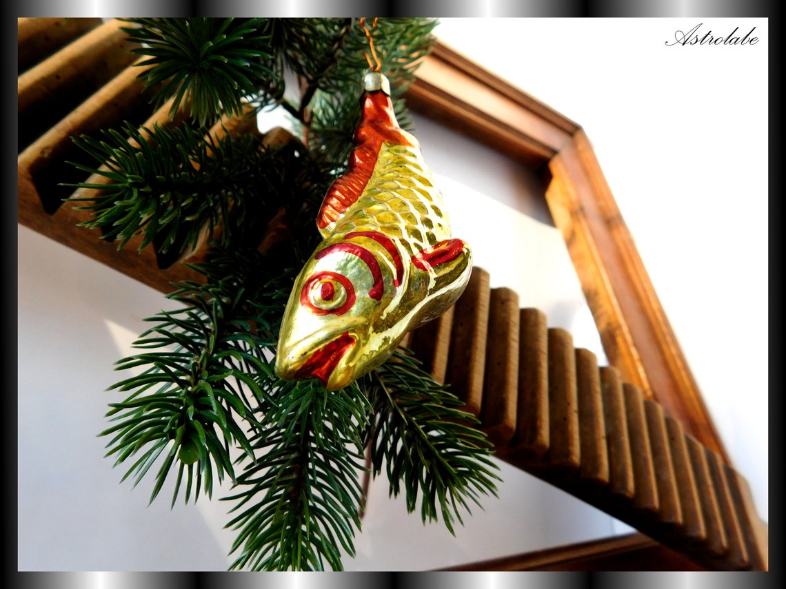 Fish goldfish vintage Christmas ornaments Christmas tree  Etsy