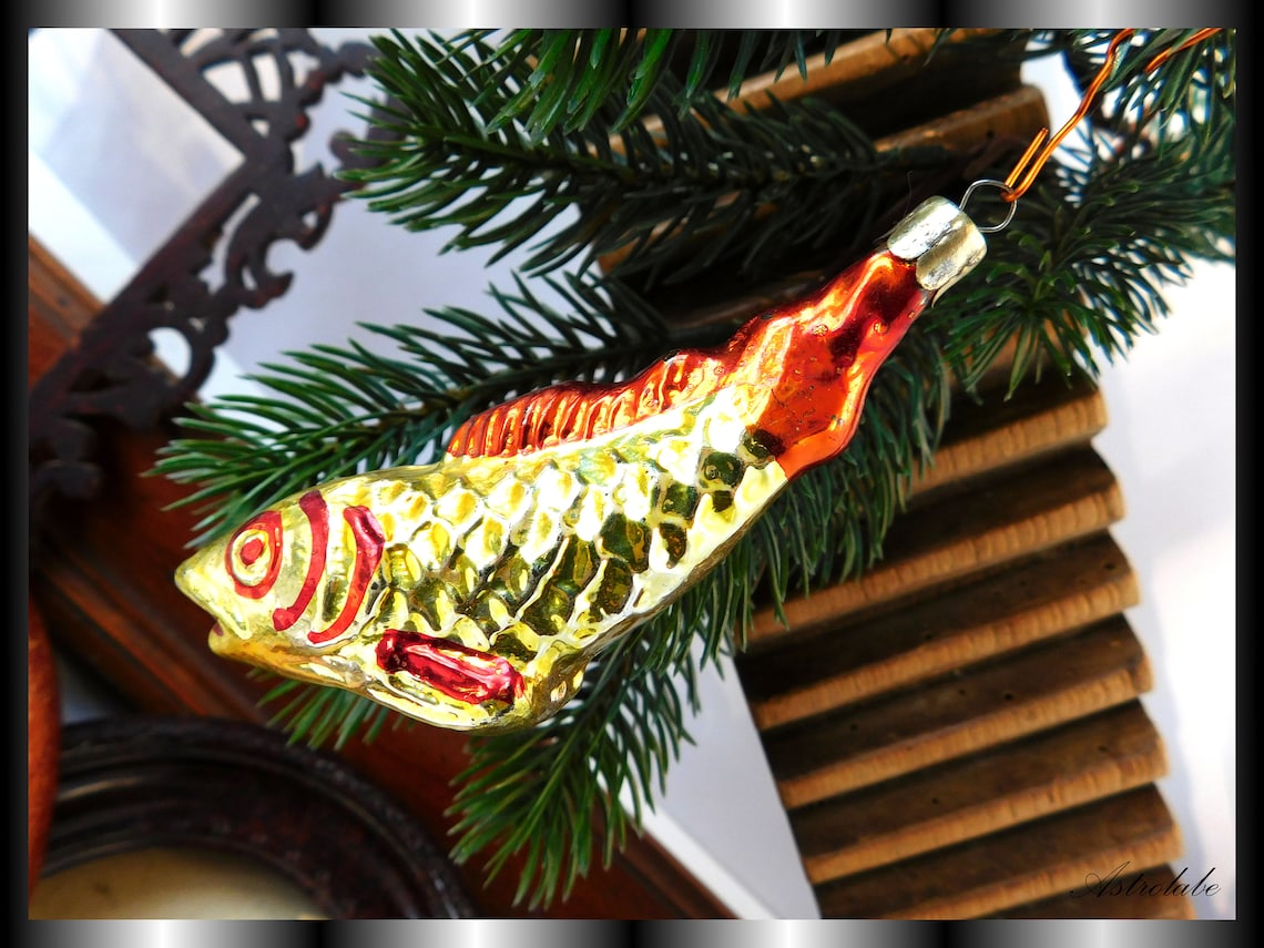 Fish Goldfish Vintage Christmas Ornaments Christmas Tree  Etsy