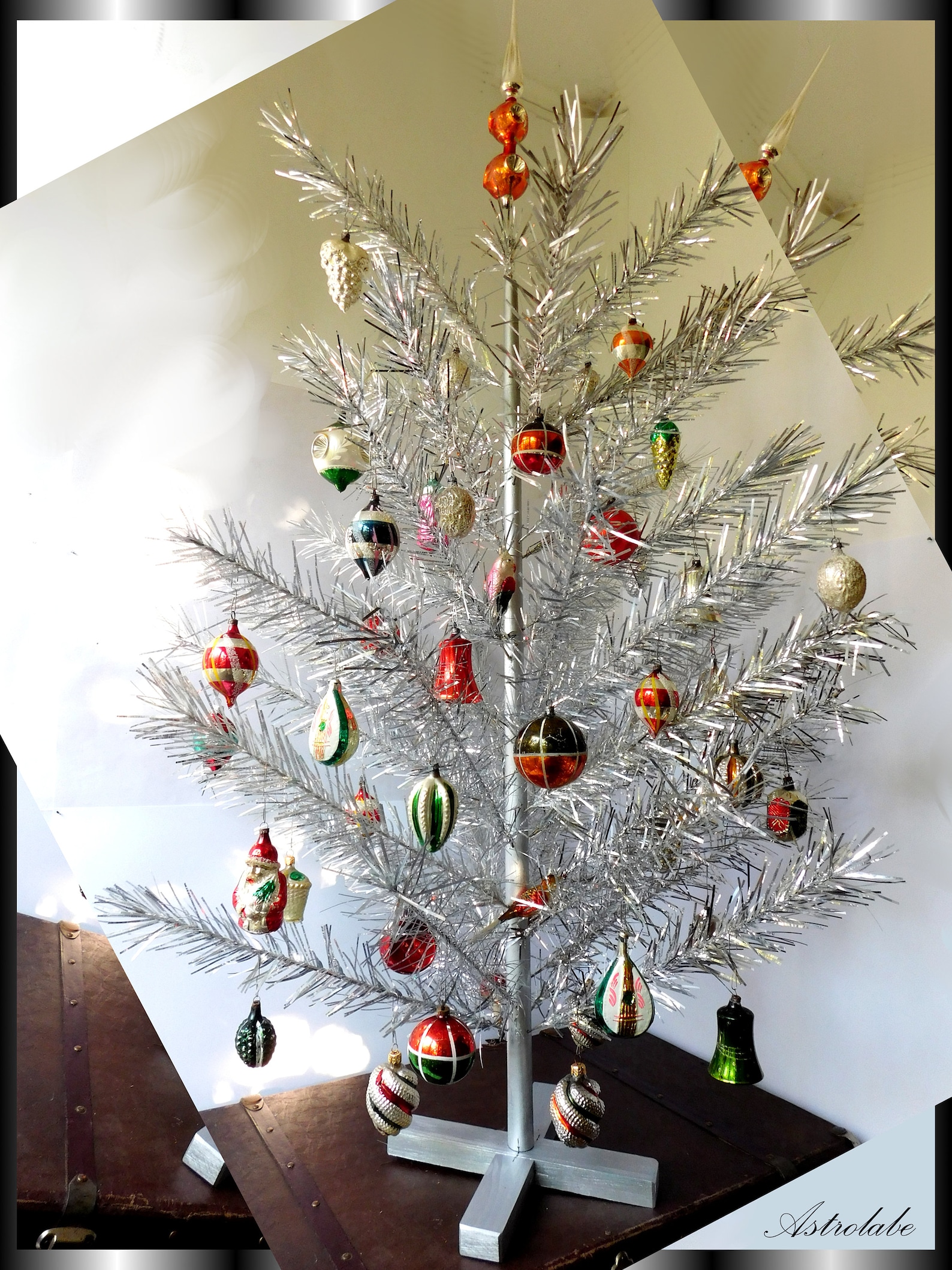 52 Aluminum Vintage Silver Christmas Tree Attention Etsy