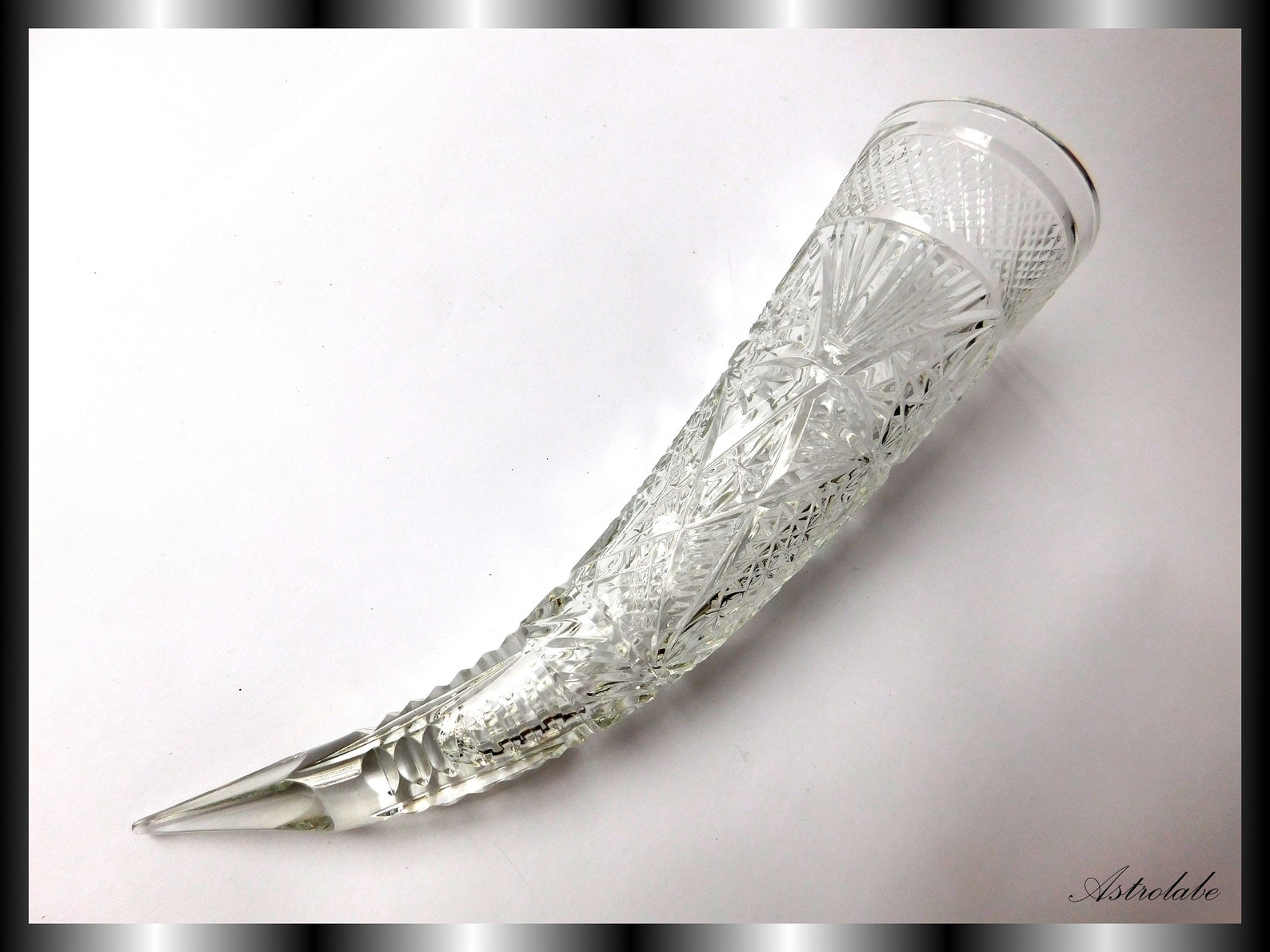 Vintage horn drinking horn Crystal horn glass horn horn Etsy