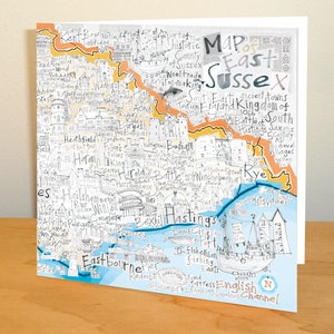 Carte du Sussex de l'Est