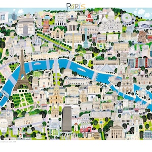 Paisaje urbano de París - Impresión artística Giclée de alta calidad