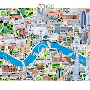 Paisaje urbano de Londres - Impresión artística Giclée de alta calidad