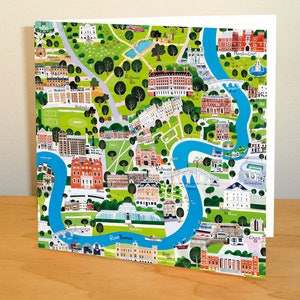 Tarjeta de felicitación del río Támesis, suroeste de Londres