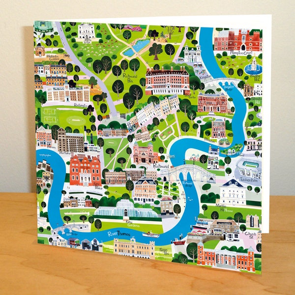 River Thames, South West London Greetings Card