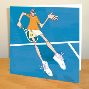 Carte de voeux de joueur de tennis
