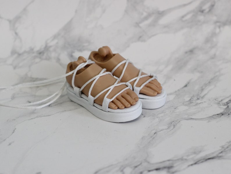 bjd flat sandal shoes for 1/4 MSD Minifee doll White