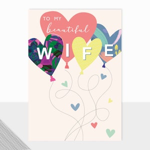 NOVO Design Laura Darrington | Coleção Utopia | Cartão de Saudações de Luxo | Aniversário da Esposa | Linda Esposa | Aniversário