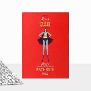 NOVIDADE no Etsy! Feliz Dia dos Pais - Cartão de Dia dos Pais - Super Pai - Retrô - Super-herói - Coleção Little People - LP38