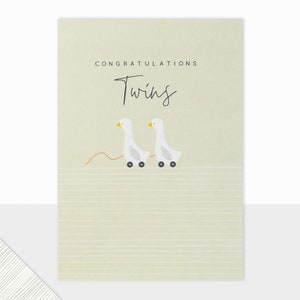 NOUVEAU modèle Laura Darrington | Collection Halcyon | Carte de voeux de luxe | Jumeaux | Célébrations de naissance | Nouveaux bébés jumeaux