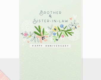 NEW Laura Darrington Design | Halcyon Collection | Luxury Greetings Card | Brother Sister In Law | Anniversary |