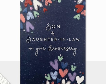 NEW Laura Darrington Design | Halcyon Collection | Luxury Greetings Card | Son & Daughter In Law | Anniversary |