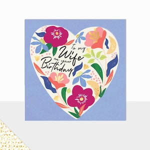 NOVO Design Laura Darrington | Coleção Aurora | Cartão de Saudações de Luxo | Esposa | Aniversário | Coração