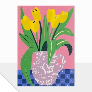 Laura Darrington Design Spectrum Collection Blanco kaart Hedendaags design Modern Groeten Tulpen Celebration