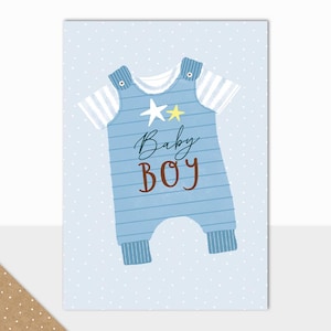 NOUVEAU modèle Laura Darrington | Collection Éden | Carte de voeux de luxe | Nouveau bébé garçon | Félicitation à la naissance | Nouveau bébé