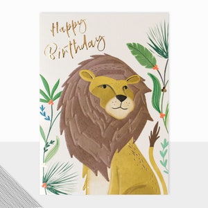 Laura Darrington Design | Kingdom Collection | Animal Inspired | Modern Greetings Cards | Lion | Happy Birthday | Animal Lover