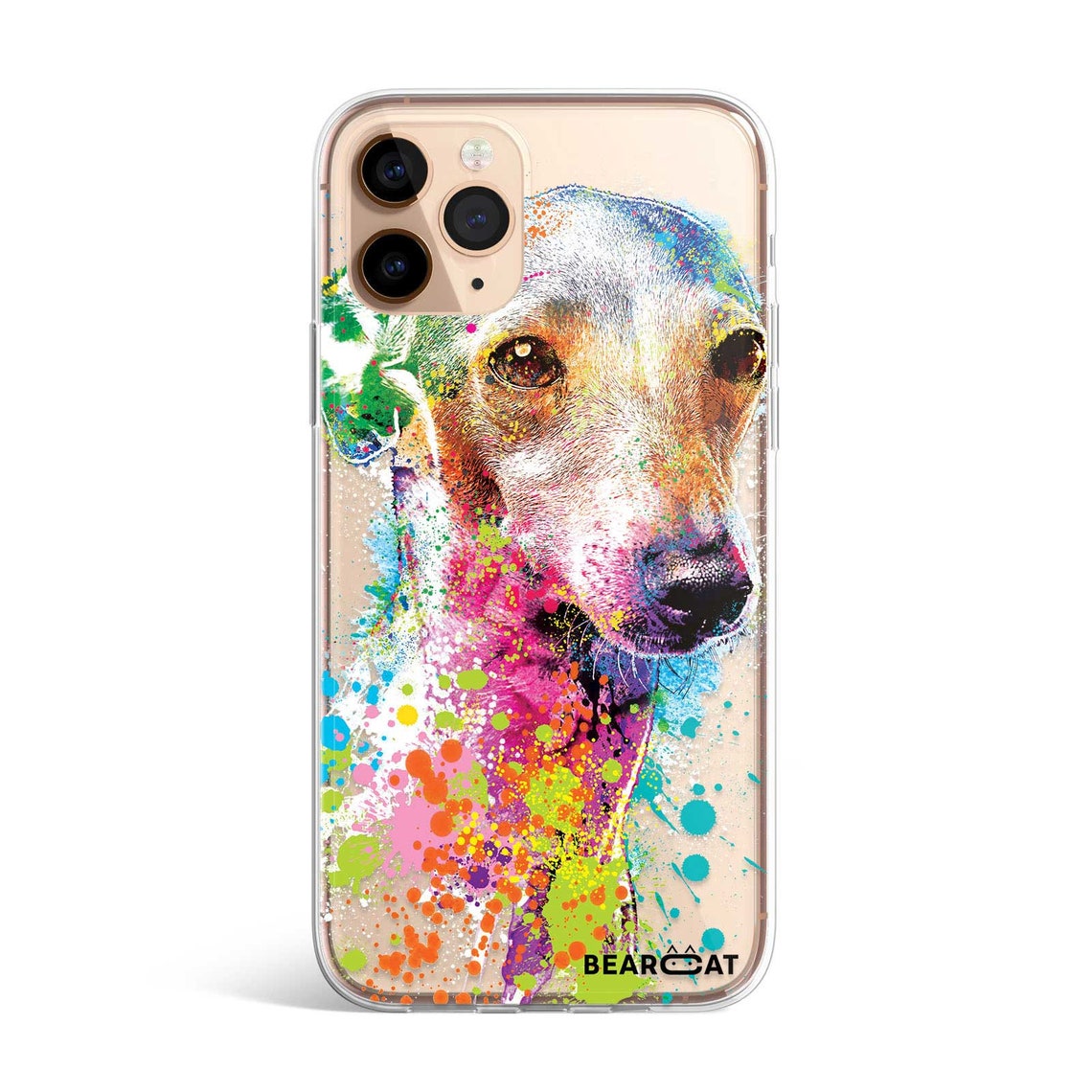 Greyhound phone case gift with portrait of trendy dog for Etsy