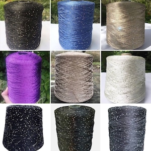 Viscose Micro sequins 2mm yarn thread luxury decorative shiny sparkly knitting yarn, crochet knit additional thread 100g 0,22lbs skein