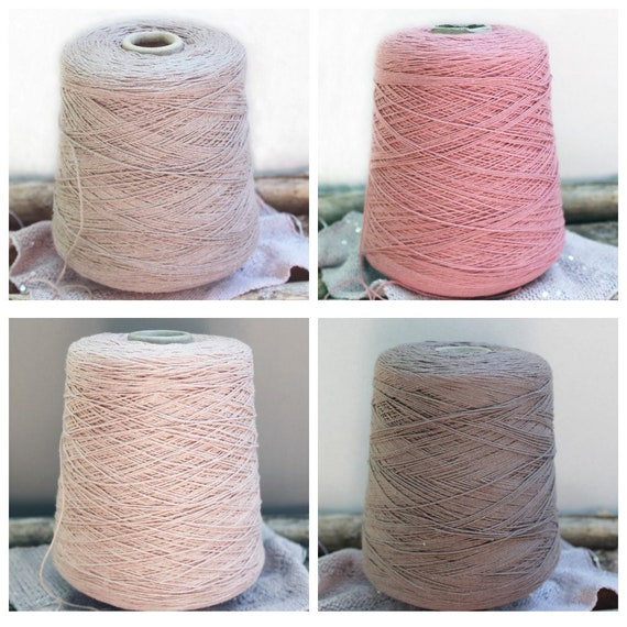 100% noil (bourette) silk yarn on cone, lace weight yarn for knitting,  weaving and crochet, per 100g