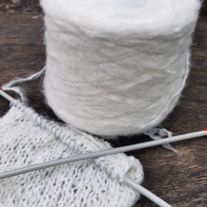 Soft White Italy Mohair Yarn per 100g / 3,52oz, Hand knitting yarn, Mohair Italy yarn, Crochet yarn, Italian Kid mohair yarn