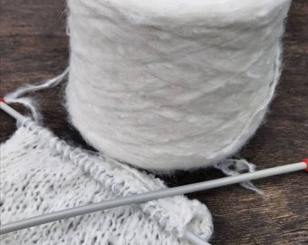 Zacht wit Italië-mohairgaren per 100 g / 3,52 oz, handbreigaren, mohair Italië-garen, haakgaren, Italiaans kindermohairgaren