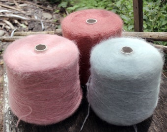 Rose Blue Soft Kid mohair Merino Wool Yarn 100 grams / 3,52oz, Mohair Italian  yarn, Crochet yarn, Hand knitting yarn