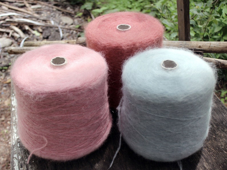 Rose Blue Soft Kid mohair Merino Wool Yarn 100 grams / 3,52oz, Mohair Italian  yarn, Crochet yarn, Hand knitting yarn