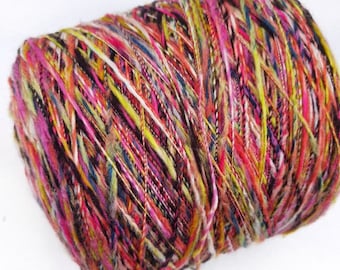 Woolen Multicolor art Roving yarn per 100g / 3,5oz, weaving yarn, crochet yarn, hand knitting yarn