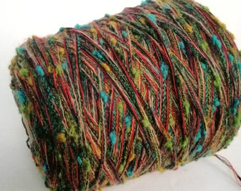 Boucle Merinowolle Kaschmir Garn pro 100g, Italienisches Wollgarn mit Strukturnoppen Art Wolle Boucle Italien Garn, Häkelgarn Handstrickgarn