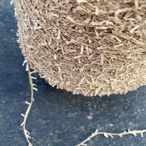 Beige LINEAPIU cotton fur grass italy yarn on cone, crochet yarn, hand knitting yarn, machine knitting yarn, grass yarn