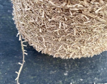 Beige LINEAPIU cotton fur grass italy yarn on cone, crochet yarn, hand knitting yarn, machine knitting yarn, grass yarn