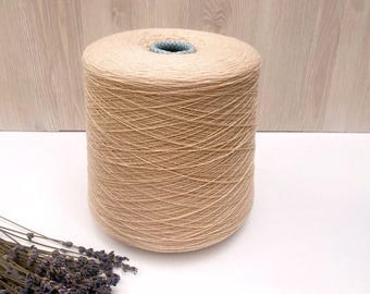 グレー、クリーム 100% カシミヤ糸 Cariaggi、CASH 100 価格 100g/3.52