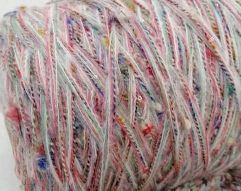 Filato di lana merino mohair Kid Boucle con paillettes da 100 g, filato Blend Art Mohair Italia, filato per uncinetto, filato per maglieria a mano, filato italiano con paillettes