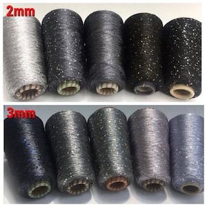 Micro sequins 2mm 3mm yarn thread luxury decorative shiny sparkly knitting paillettes yarn crochet knit additional thread 100g 0,22lbs skein