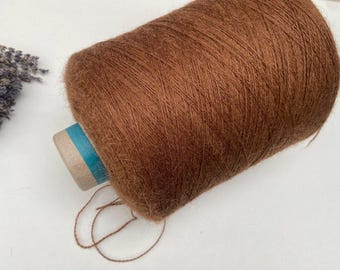 Brown Alpaca / Merino Yarn 50/50%, PAMPAS, 100 g/ 700 m, Nm 2/14, Yarn on cone, Cone Italy Yarn, Hand Knitting Yarn, Machine Knitting Yarn