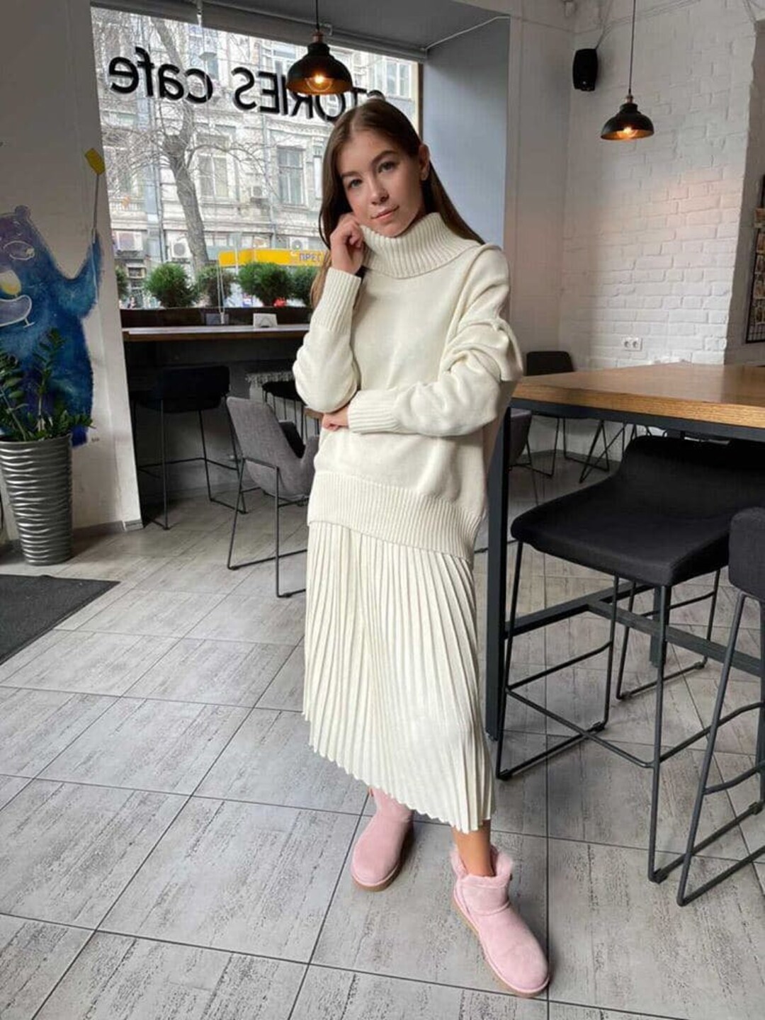 スカート   White wool ribbed skirt White Ribbed Knit Skirt by Tory Burch | Rent the Runway