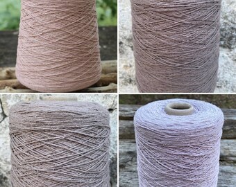 100% Silk Bourette Yarn on cone, 500m per 100g  Italian Lace Yarn, Machine Knitting Yarn Crochet Yarn Handknitting, Made in Italy