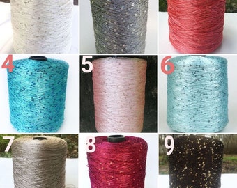 Micro sequins 2mm, 3mm yarn thread luxury decorative shiny sparkly knitting yarn, crochet knit, additional thread per 100g / 3,52 oz on cone