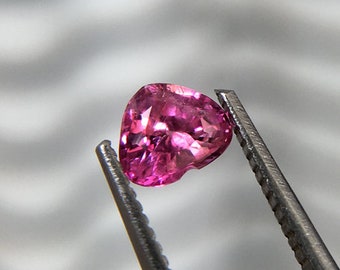 0.43 ct Natural Unheated Vivid Pink Sapphire | Heart | CGTL Certified