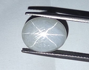 9.38 ct Natural No Heat White Star Ceylon Sapphire | Cabochon