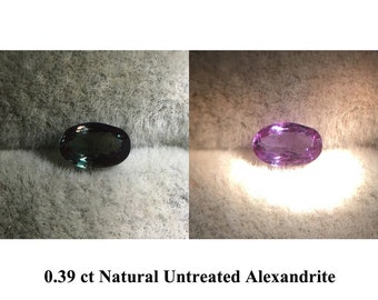 0.39 ct Natural Untreated Alexandrite ( Green to Red ) | Oval