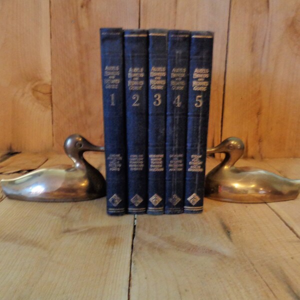 Vintage Brass Duck Bookends