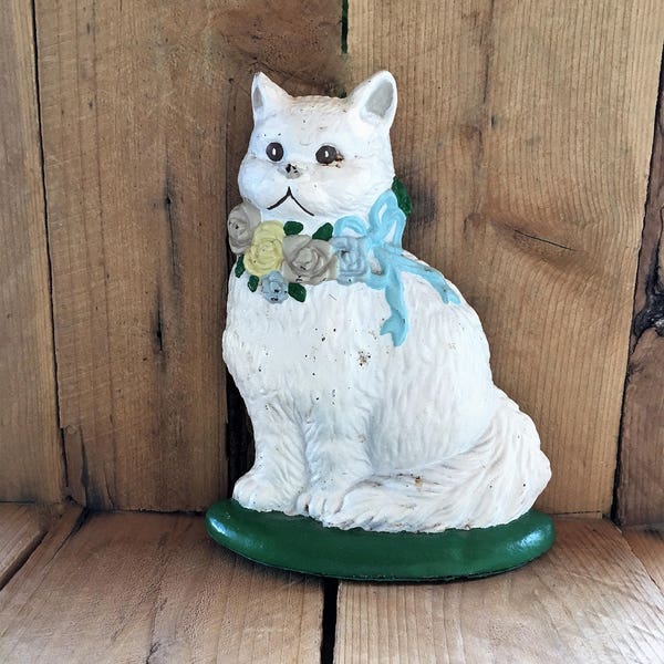 Vintage Cast Iron Cat Door Stop