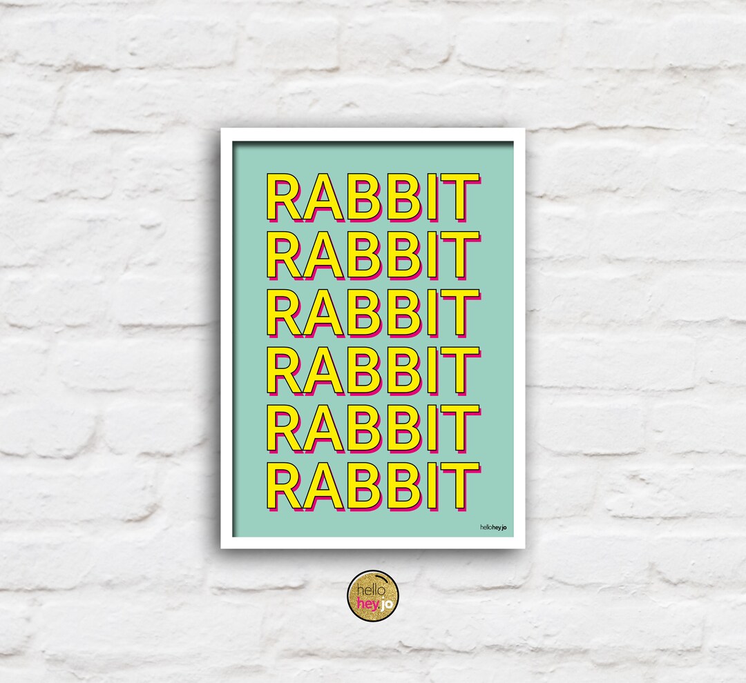 Rabbit Rabbit Rabbit Song Lyric Chas & Dave London Etsy