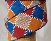 Scarecrow Patch Wired Ribbon, Fall Wreath Supplies, Fall Home Decorations, Bow Making Supplies, FREE SHIPPING, Craft Supplies Tools, Crafts