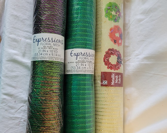 21 Inch Deco Mesh Rolls, Wreath Making, Wreath Embellishments, Draping