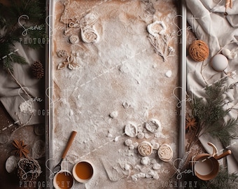 Newborn Digital Backdrop, Christmas Baking