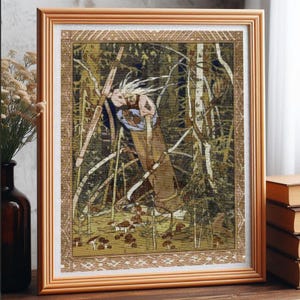 Baba Yaga Cross Stitch Pattern  – Slavic Folklore Fairy Tales